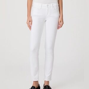 White PAIGE Skyline Ankle Peg Skinny Jean Size 28